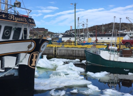 Several Crab Boats Trapped in Heavy Ice Around Newfoundland, One Sinks, 5 Crew Helicoptered Off